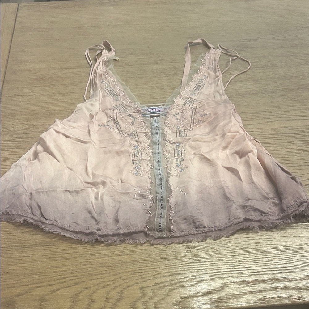 Kimchi Blue Blush Embroidered Top